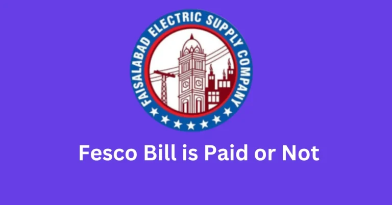 fesco bill paid or not